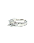 18K White Gold Short Bubble Prongs Diamond Ring