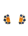 18K Yellow Gold Fancy Sapphire Earring