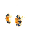 18K Yellow Gold Fancy Sapphire Earring