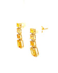 18K Yellow Gold Fancy Sapphire Diamond Earring