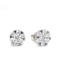 18K White Gold Diamond Earring