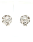 18K White Gold Pearl Diamond Earring