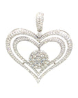 18K White Gold Diamond Pendant