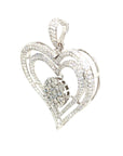 18K White Gold Diamond Pendant