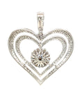 18K White Gold Diamond Pendant