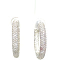 18K White Gold Diamond Earring
