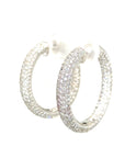 18K White Gold Diamond Earring