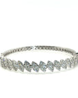 18K White Gold Diamond Bangle