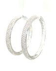 18K White Gold Diamond Earring