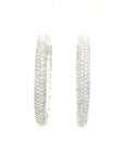 18K White Gold Diamond Earring