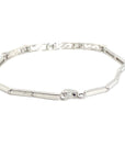 18K White Gold Five Block Diamond Bracelet