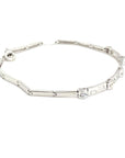 18K White Gold Five Block Diamond Bracelet