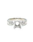 18K White Gold Diamond Ring Mounting