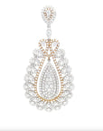 18K White Gold Euro Chandelier DIamond Pendant
