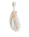 18K White Gold Euro Chandelier DIamond Pendant