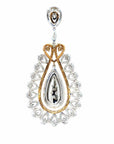18K White Gold Euro Chandelier DIamond Pendant