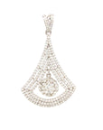 18K White Gold Diamond Pendant