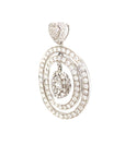 18K White Gold Diamond Pendant