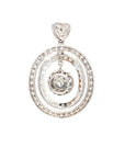 18K White Gold Diamond Pendant