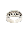 18K White Gold Diamond Men's Ring