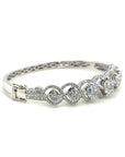 18K White Gold Diamond Bangle