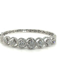 18K White Gold Diamond Bangle