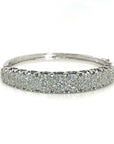 18K White Gold Diamond Bangle