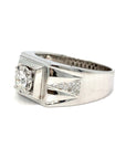 18K White Gold Diamond Men’s Ring
