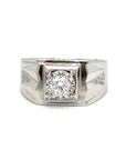 18K White Gold Diamond Men’s Ring
