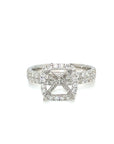 18K White Gold Diamond Ring Mounting
