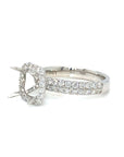 18K White Gold Diamond Ring Mounting