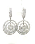 18K White Gold Diamond Earring