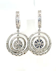 18K White Gold Diamond Earring