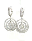 18K White Gold Diamond Earring