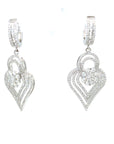 18K White Gold Diamond Earring