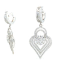 18K White Gold Diamond Earring