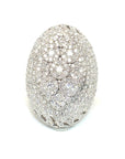 18K White Gold XL Lotus Flower Cluster Mega Diamond Ring