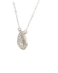 18K White Gold Double Pear Halo Full Diamond Necklace