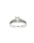 18K White Gold Bubble Side Prongs Diamond Ring Mounting