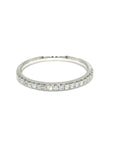 18K White Gold Slim Band Diamond Ring