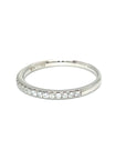18K White Gold Slim Band Diamond Ring