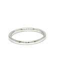 18K White Gold Slim Band Diamond Ring