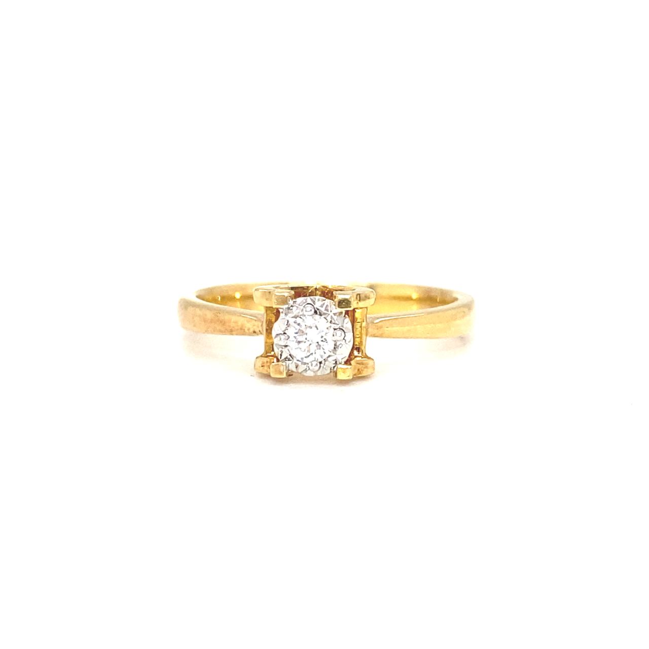 18K Rose Gold Cushion Top Illusion Diamond Ring