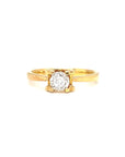 18K Rose Gold Cushion Top Illusion Diamond Ring