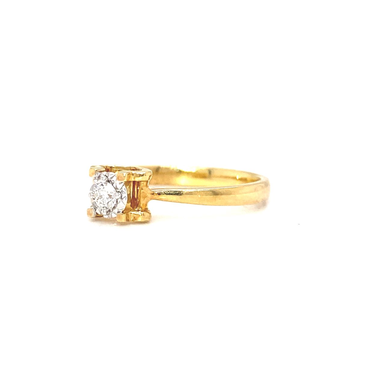 18K Rose Gold Cushion Top Illusion Diamond Ring