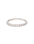 18K White Gold Simple Diamond Round Band