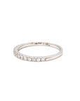 18K White Gold Simple Diamond Round Band