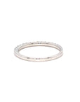 18K White Gold Simple Diamond Round Band