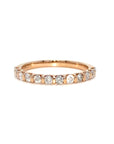 18K Rose Gold Tension Pointers Half Eternity Round Diamond Ring