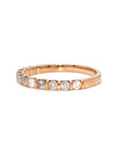 18K Rose Gold Tension Pointers Half Eternity Round Diamond Ring